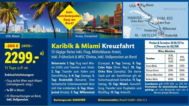 Easy - Karibik & Miami Kreuzfahrt