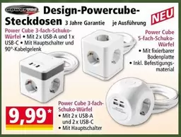 Cube - Design-Powercube-Steckdosen