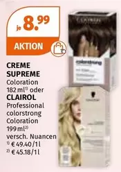 Supreme - CREME SUPREME Coloration oder CLAIROL Professional colorstrong Coloration
