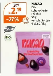 Vegan - Bio schokolierte Früchte