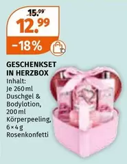 GESCHENKSET IN HERZBOX