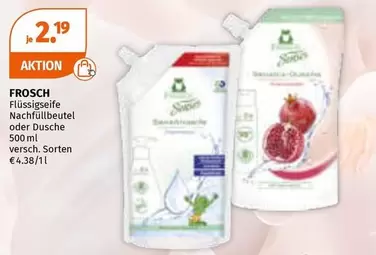 Frosch - Flüssigseife Nachfüllbeutel oder Dusche