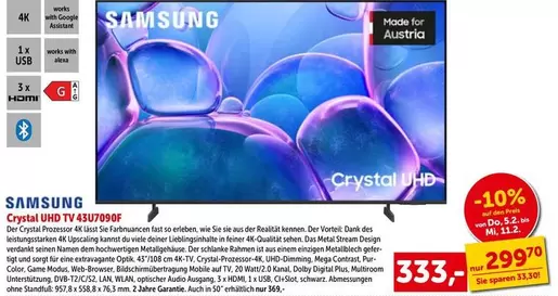 Samsung - Crystal UHD TV 457090F