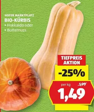 BIO-KÜRBIS Hokkaido oder Butternuss