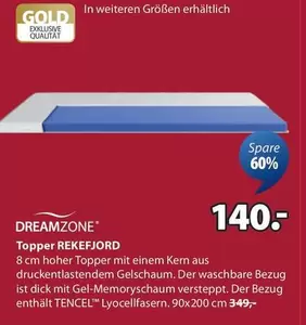 Gold - Topper REKEFJORD