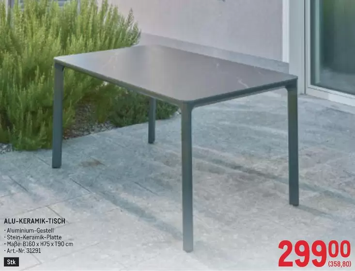 ALU-KERAMIK-TISCH