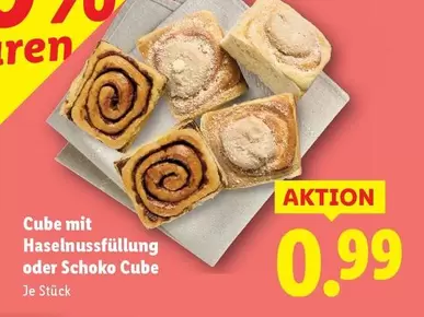 Cube -  mit Haselnussfüllung oder Schoko