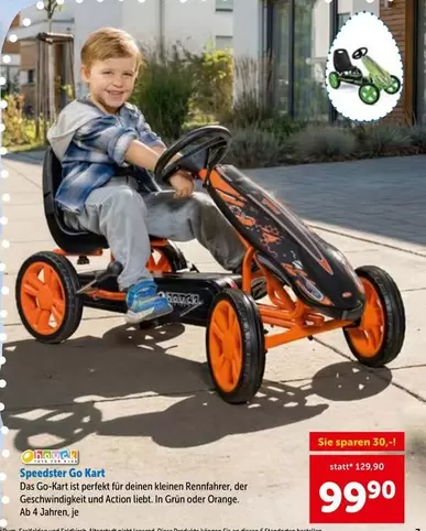 Orange - Speedster Go Kart