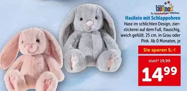 Pink - Hasilein mit Schlappohren