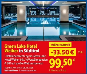 Wellness - Green Lake Hotel Weiher in Südtirol