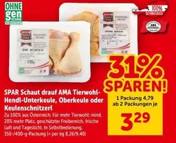 Ama - Schaut drauf AMA Tierwohl-Hendl-Unterkeule, Oberkeule oder Keulenschnitzerl