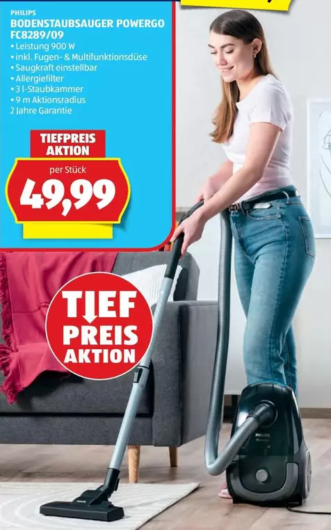 Philips - BODENSTAURSAUGER POWERGO FC8289/09