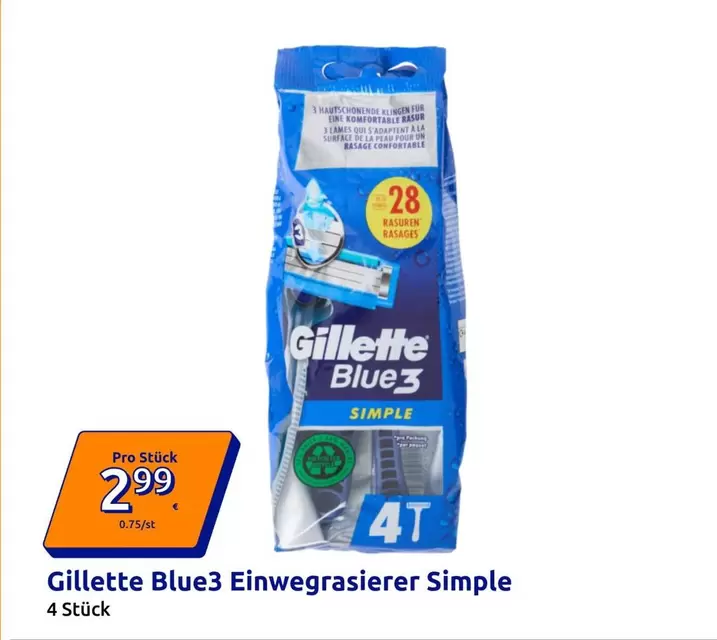 Surface - Blue3 Einwegrasierer Simple