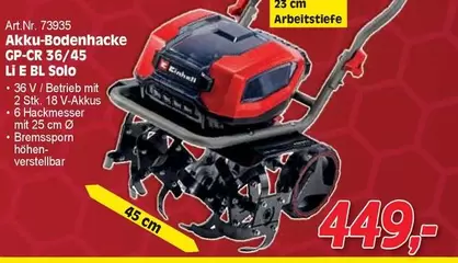 Einhell - Akku-Bodenhacke GP-CR 36/45 LI E BL Solo