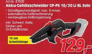 Akku-Gehölzschneider GP-PS 18/20 LI BL Solo