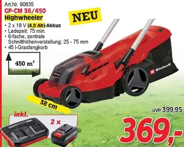 Kinhell - GP-CM 36/450 Highwheeler