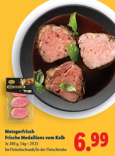 Frische Medaillons vom Kalb