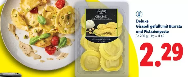 Burrata - Girasoli gefüllt mit  und Pistazienpesto