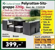 Cube - Polyrattan-Sitzgruppe 22tlg.