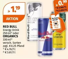 Red Bull - Energy Drink oder ORGANICS