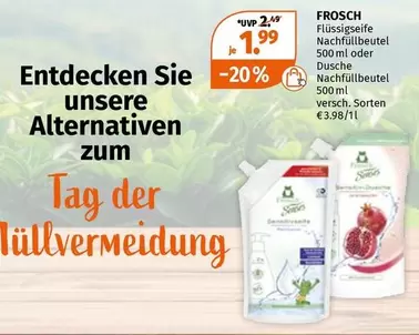 Frosch - Flüssigseife Nachfüllbeutel