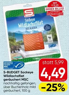 Sockeye Wildlachsfilet