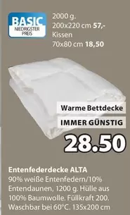 Warme Bettdecke