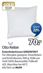 Gold - Entenfederkissen GREENFIRST