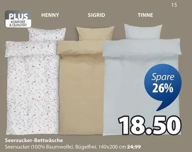 Seersucker-Bettwäsche