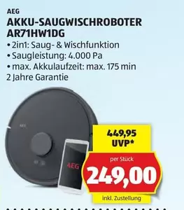 Aeg - AKKU-SAUGWISCHROBOTER AR71HW1DG