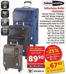 Schwarz - Softschalen-Koffer