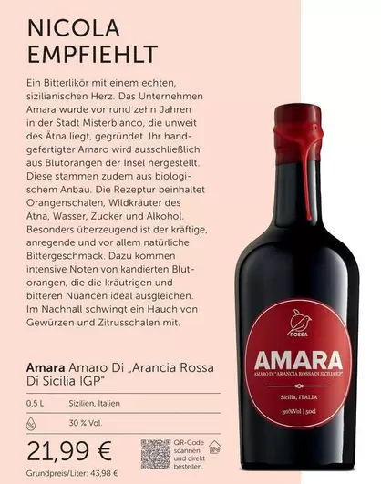 Herz - Amaro Di Arancia Rossa