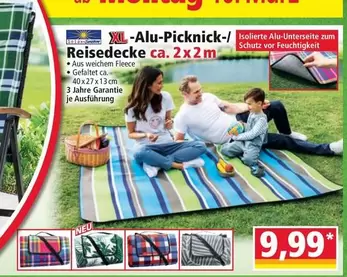 Alu-Picknick-/ Reisedecke