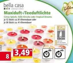 Maxiduft-/Teeduftlichte