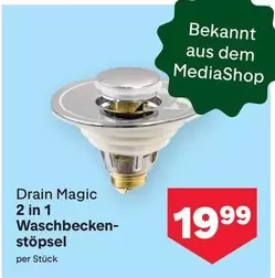 2 in 1 Waschbecken-Stöpsel