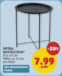 METALL-BEISTELLTISCH*