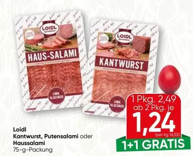 Kantwurst, Putensalami oder Haussalami