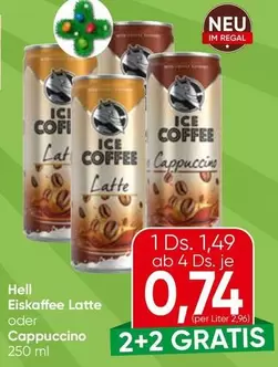 Eiskaffee Latte oder Cappuccino