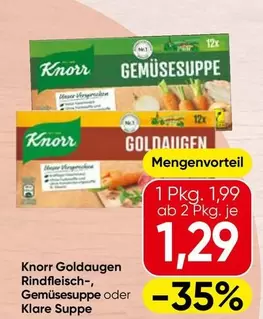 Goldaugen, Rindfleisch-, Gemüsesuppe oder Klare Suppe