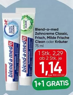 Zahncreme Classic, Frisch, Milde Frische Clean oder Kräuter