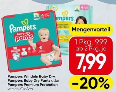 Pampers - Windeln Baby Dry, Baby Dry Pants oder Premium Protection