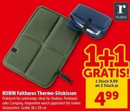 Camping - Faltbares Thermo-Sitzkissen
