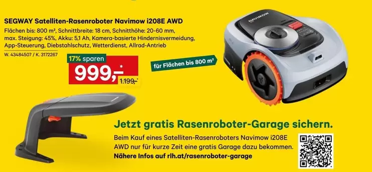 Segway - Satelliten-Rasenroboter Navimo 1200 AWD