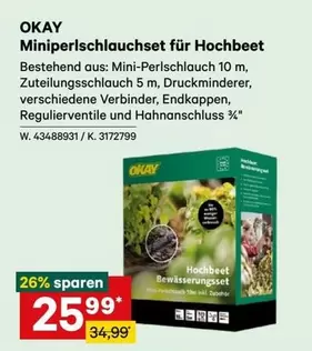 Miniperlschlauchset für Hochbeet