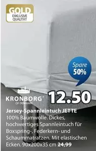 Gold - Jersey-Spannleintuch JETTE