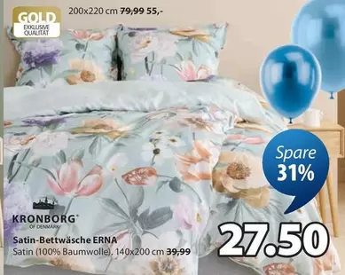 Gold - Satin-Bettwäsche ERNA