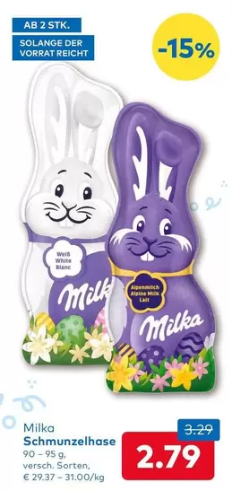 Milka - Schmunzelhase