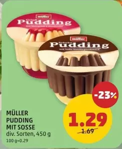 Pudding mit Sosse