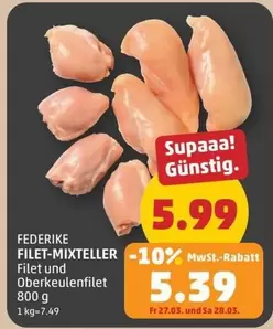 Filet-Mixteller Filet und Oberkeulenfilet