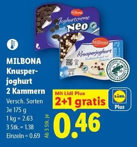 Neo - Milbona Knusperjoghurt 2 Kammern